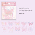 20 Pcs Glitter Butterfly PET Stickers DZYX