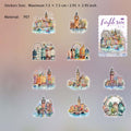 20 Pcs Fairy Tale Town Theme PET Stickers THZX