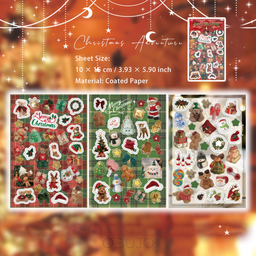 6 Sheets Christmas Stickres Book SDQY