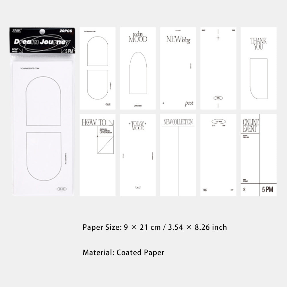 20 Sheets Notepad Paper XJQH