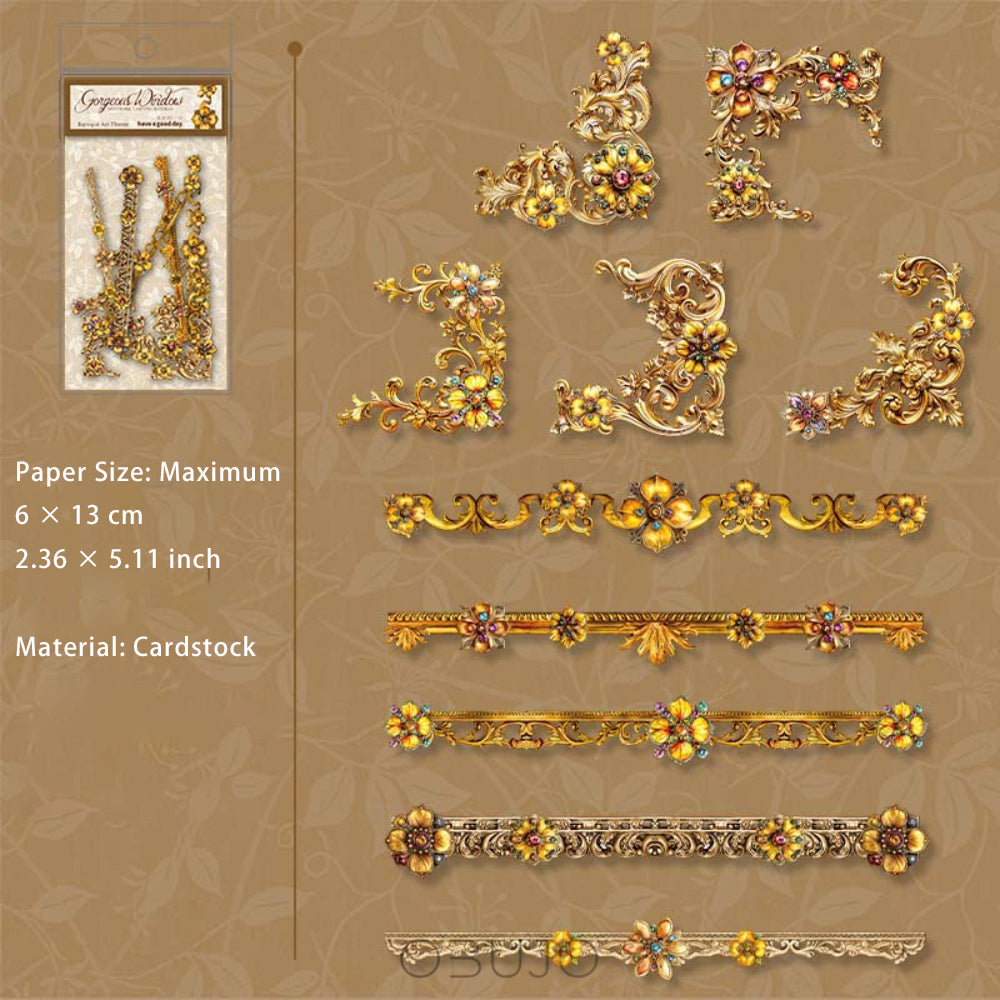 20 Pcs Vintage Corner and Edge Stickers LLQC
