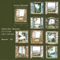 20 Pcs Window Landscape PET Stickers ZRQJQ