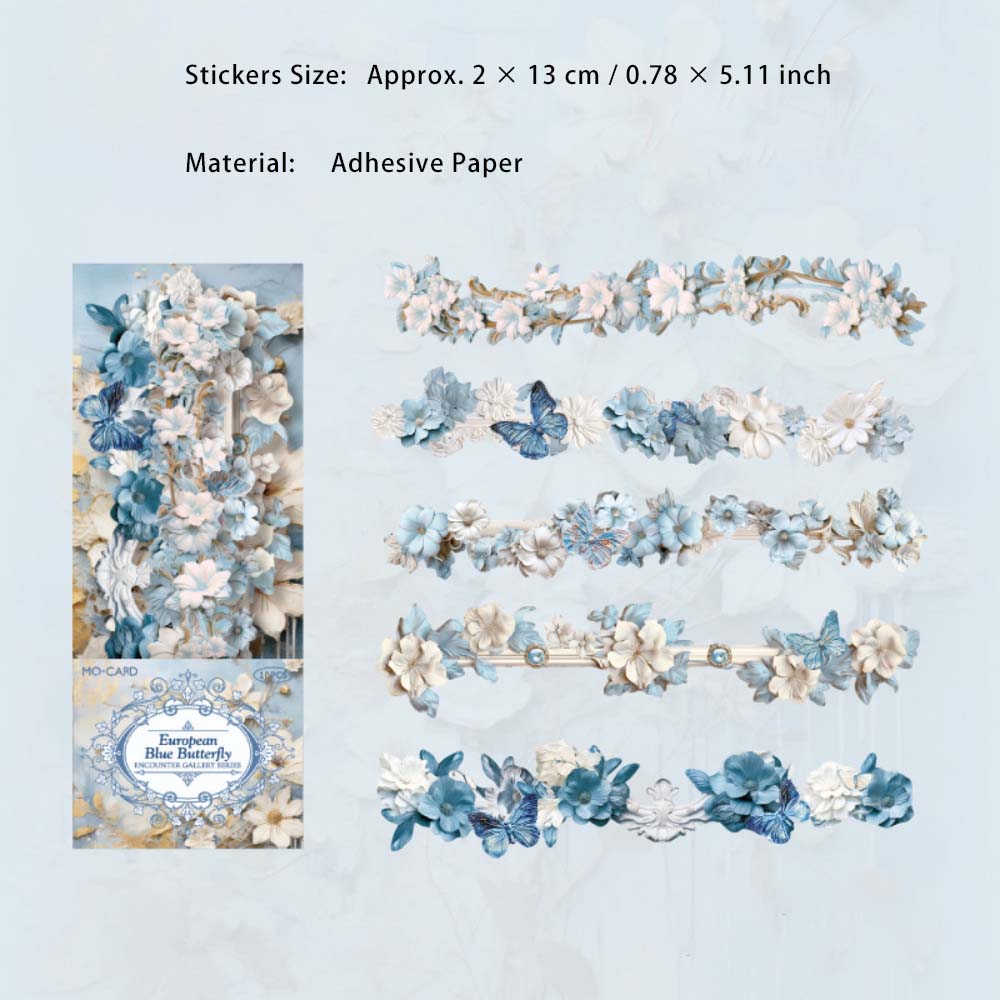 10 Pcs Long Flower Stickers XHCL