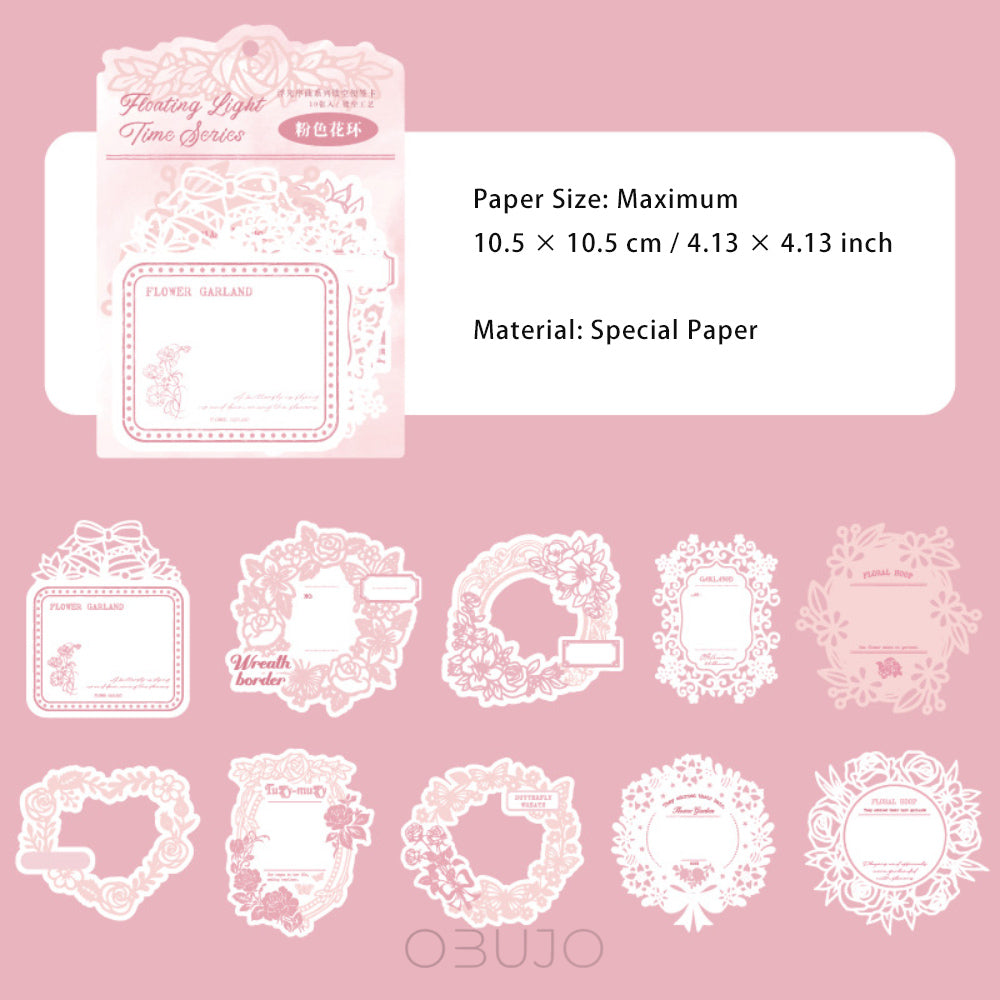 10 Sheets Cutout Scrapbook Paper FGXQ