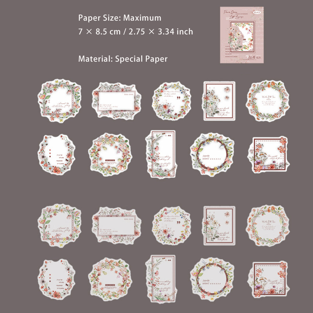 20 Pcs Floral Notepad Paper HMQY