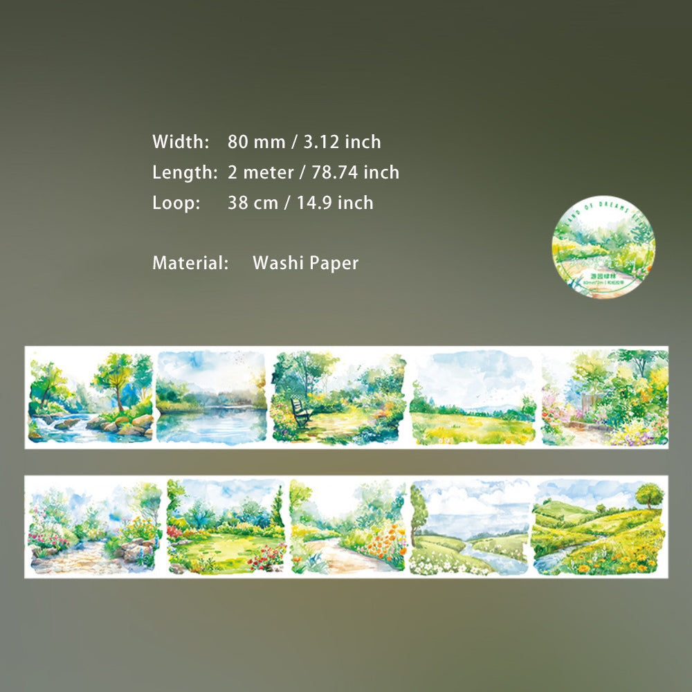 1 Roll Landscape Washi Tape WDMJZZ