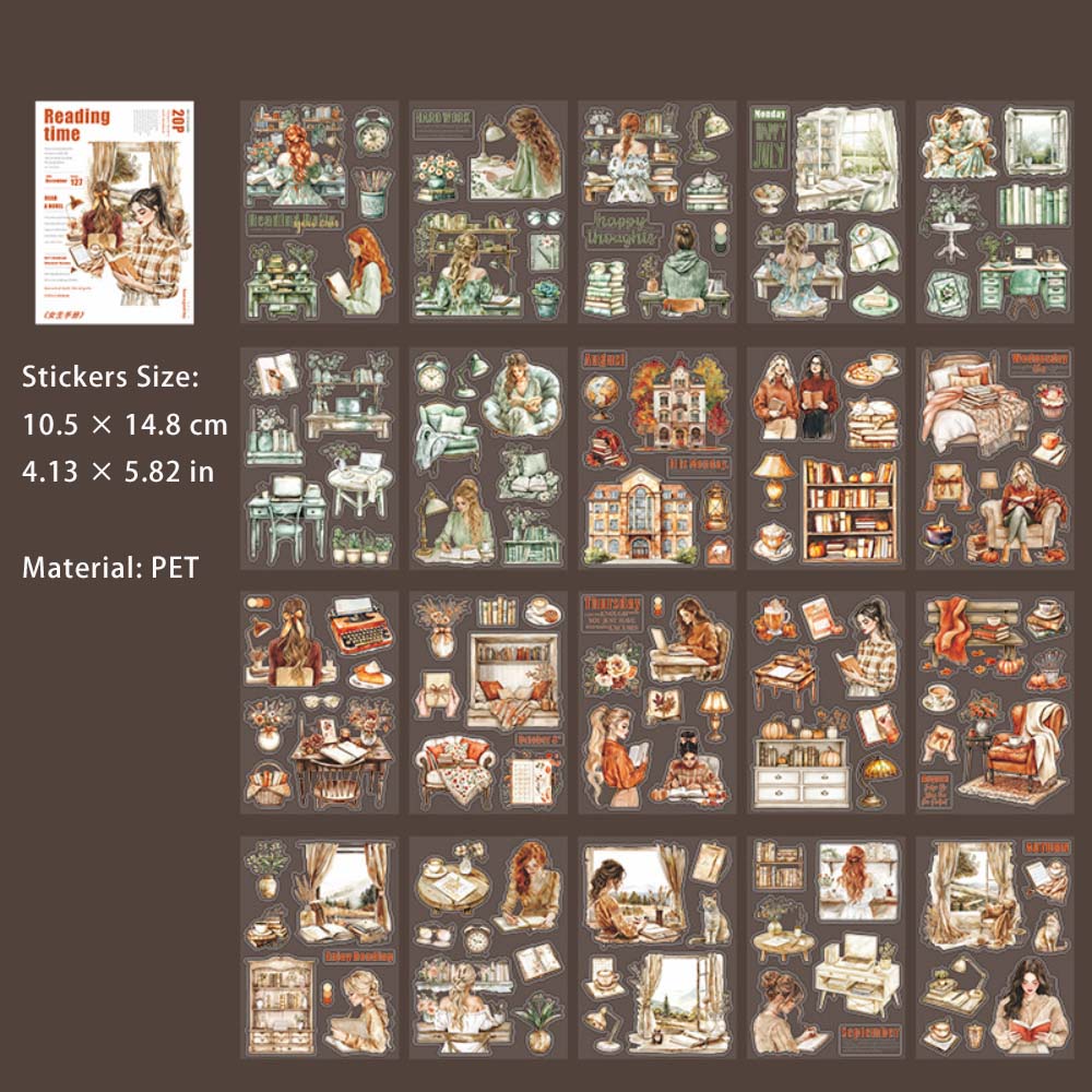 20 Sheet Lifestyle PET Stickers Book NSSC