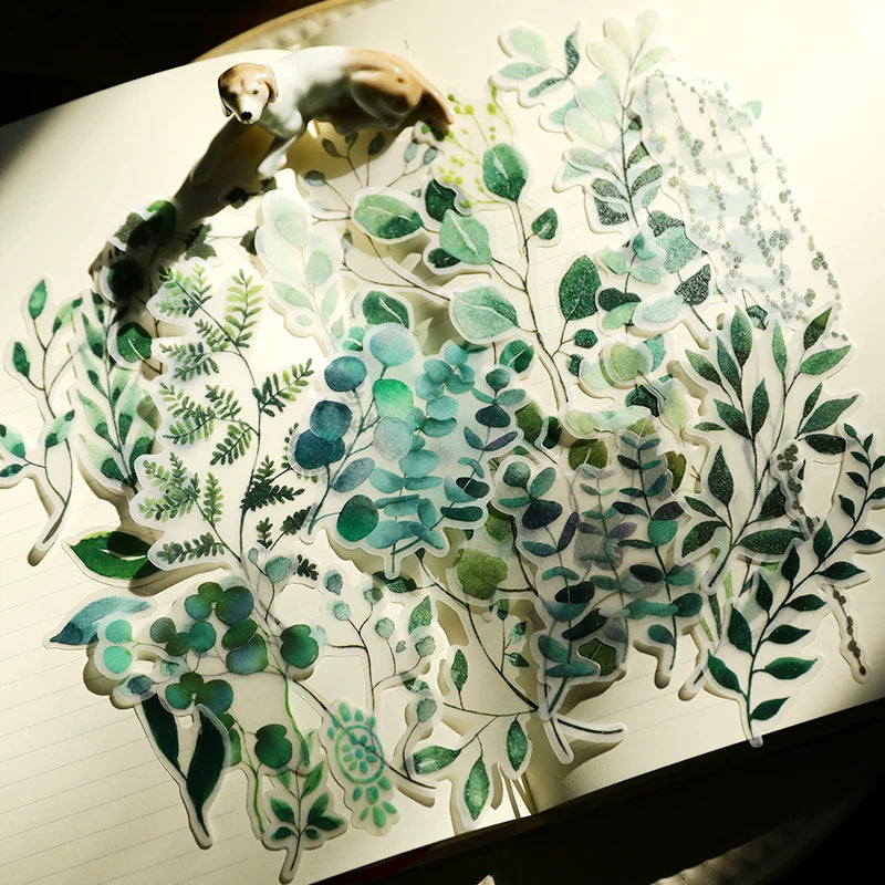 Watercolor botanical eucalyptus decorative stickers