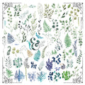 Translucent green leaf scrapbook sticker assortment