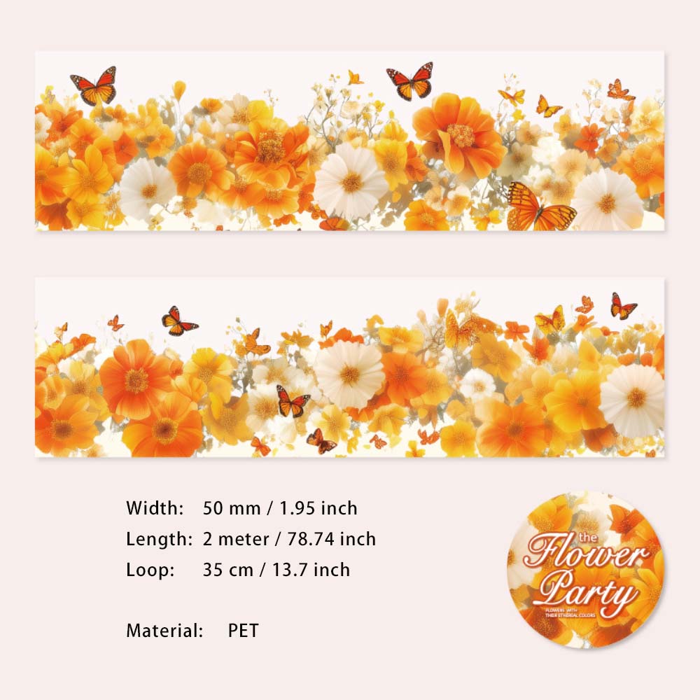 1 Roll Flower Butterfly PET Tape HDJH