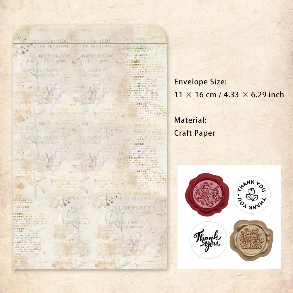 3 Pcs Envelopes with Sealing Sticker YFXL