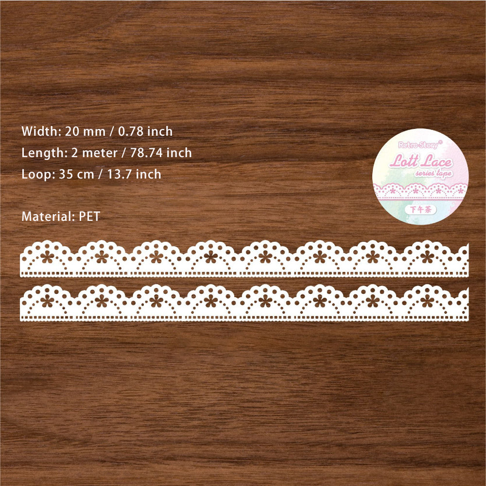 1 Roll White Lace PET Tape LTLS