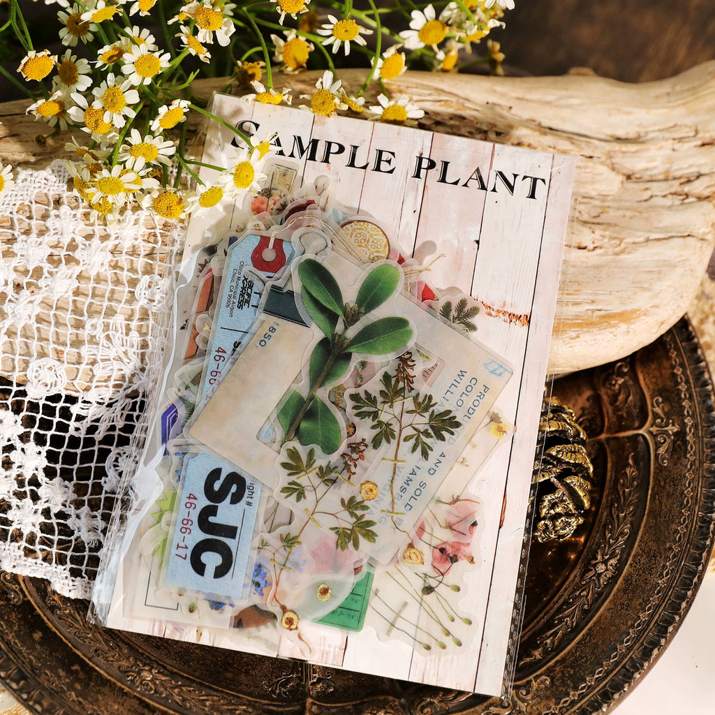 Vintage botanical ephemera sticker product details
