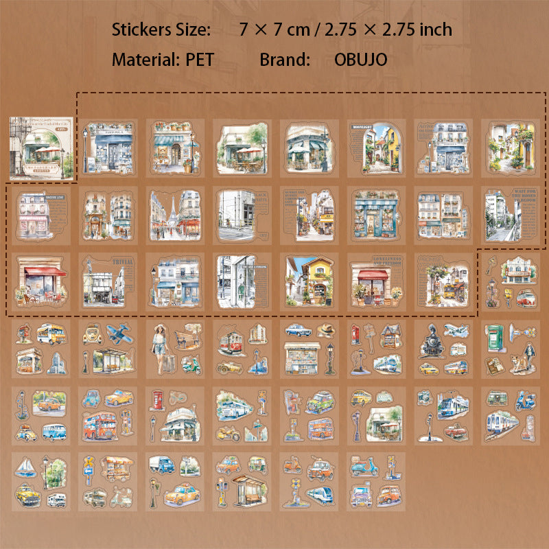 45 Pcs Garden Themed PET Stickers CSJTHY