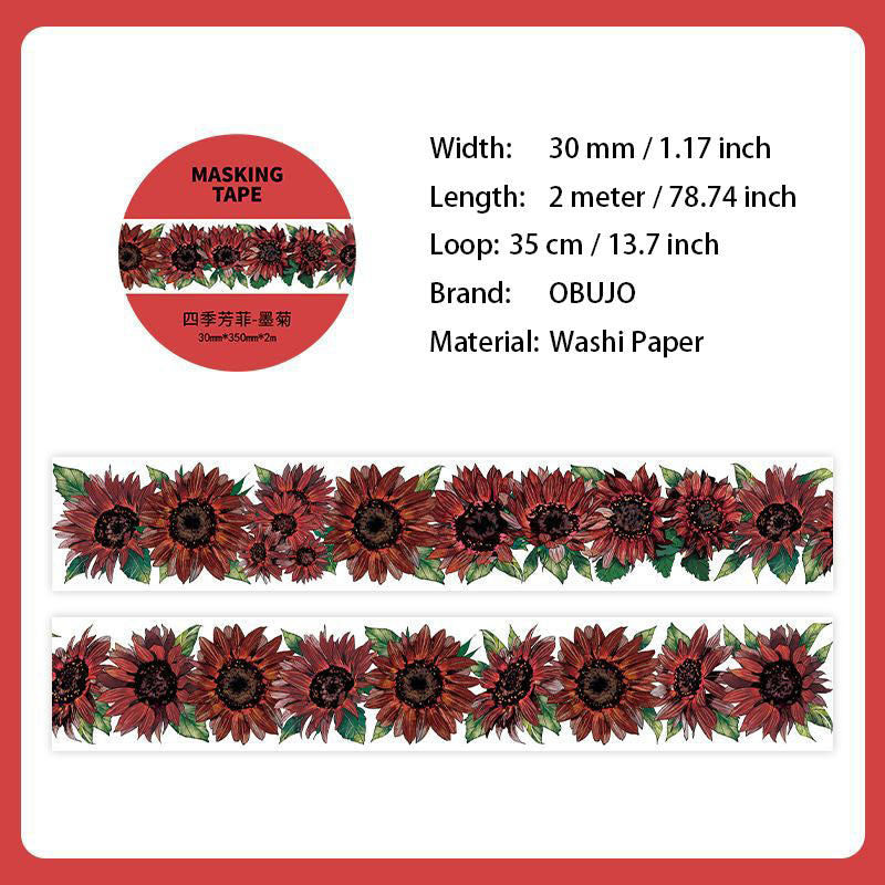 1 Roll Flower Washi Tape SJFF