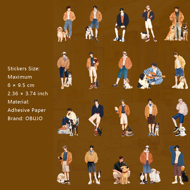 20 Pcs Couple Boy Stickers XDNH