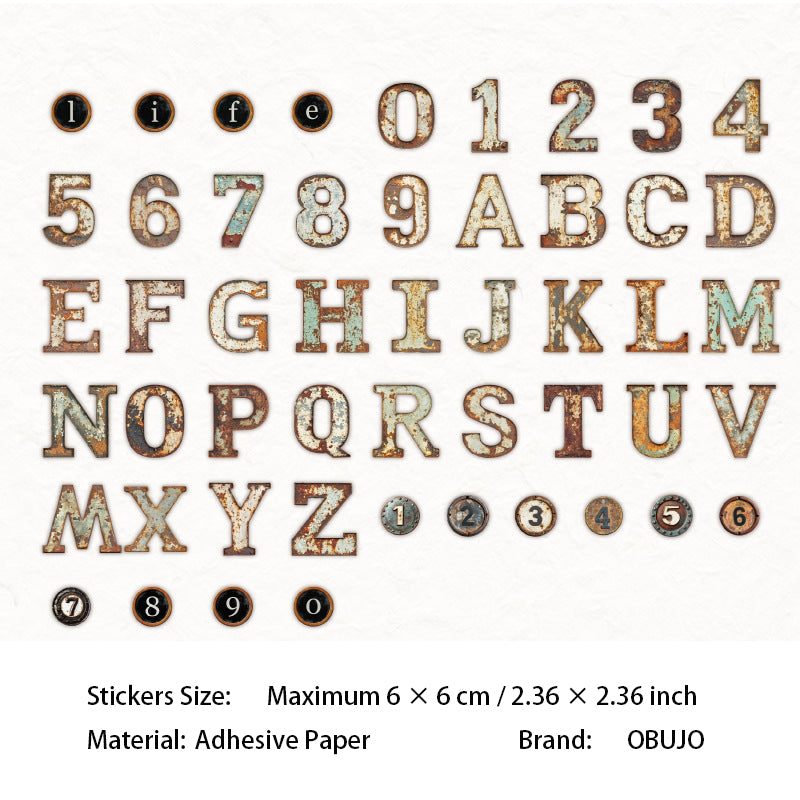 50 Pcs Vintage Metal Gadget Stickers JWJX