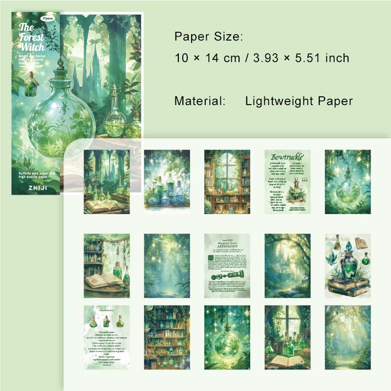 30 Pcs Gothic Magic Scrapbook Paper MFJY