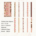 20 Pcs Vintage Floral Border Stickers BYHB
