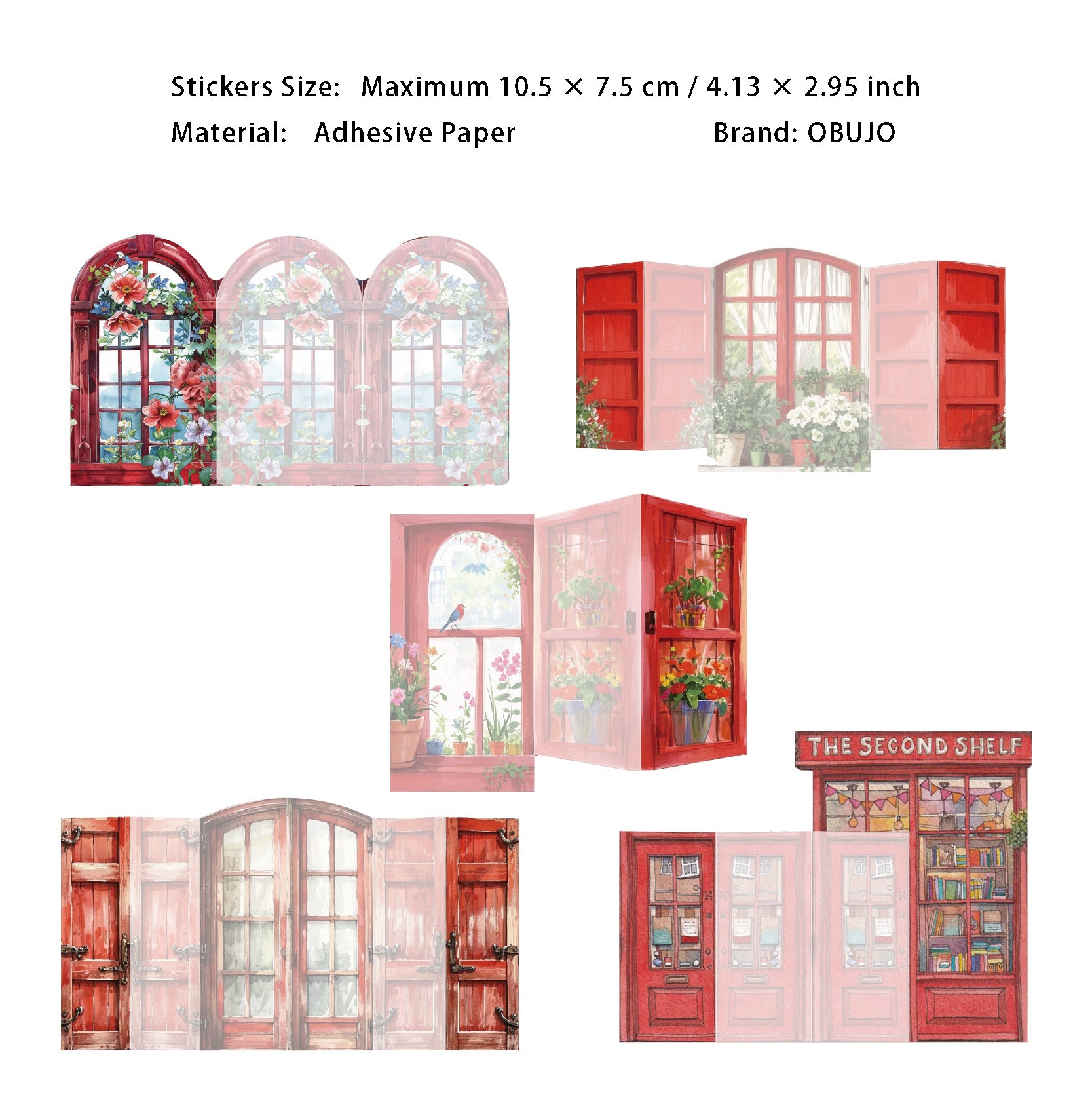 10 Pcs DIY Windows Stickers SGZC
