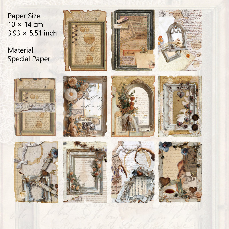 30 Pcs Vinage Scrapbook Paper AXMS