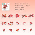 15 Pcs Light Color Flower PET Stickers MHHJ