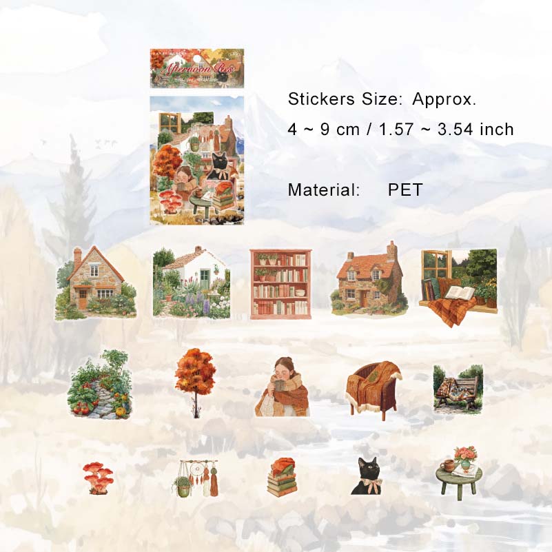 30 Pcs Country Garden Life PET Stickers TYSHJG