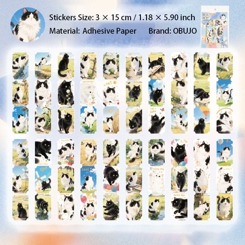 20 Sheets Cat Themed Stickers MPPX