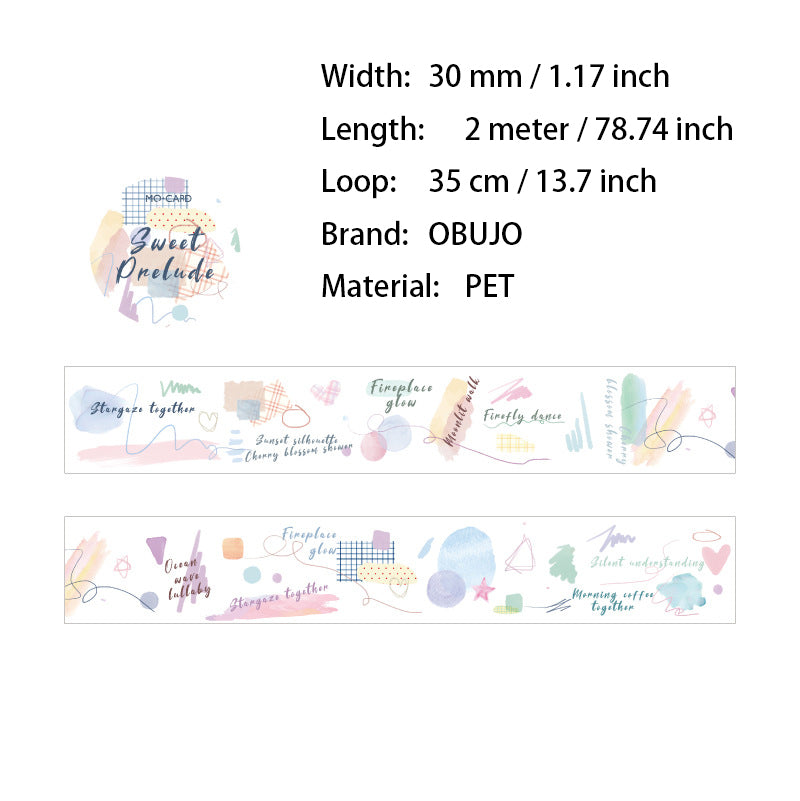 1 Roll Collage Themed PET Tape PTSY