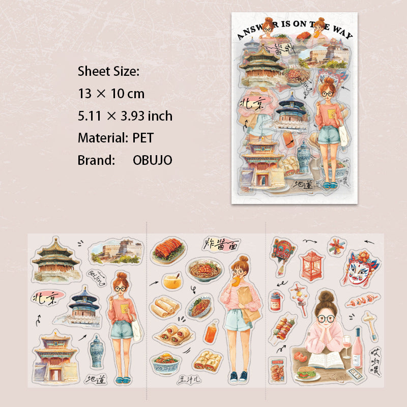 3 Sheets City Girl PET Stickers DAZLS