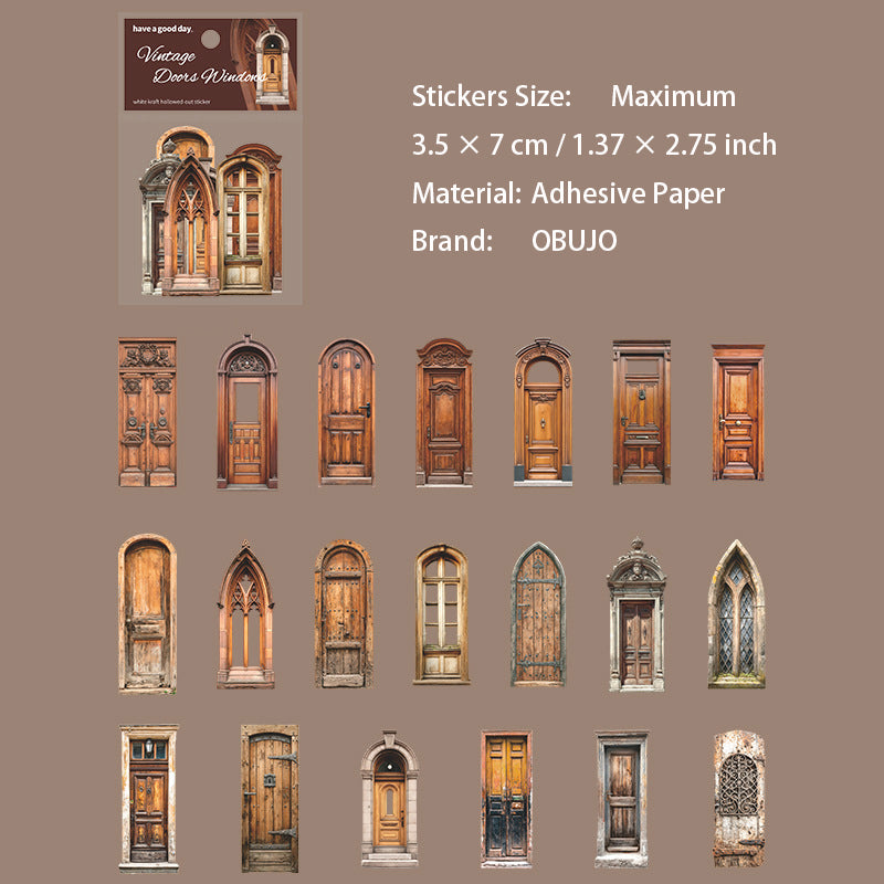 20 Pcs Vintage Windows Door Stickeres JYMC