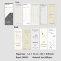 5 Sheets Vintage Paper Bookmark DQSJ