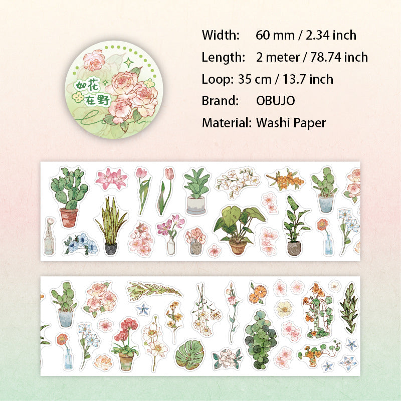 1 Roll Creative Washi Stickers Tape SHSX