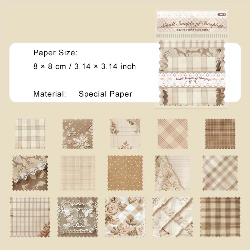 30 Pcs Fabric Texture Scrapbook Paper LCXYC