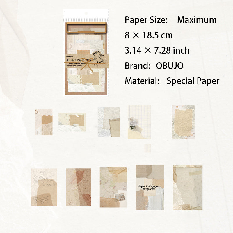 30 Pcs Basic Vintage Junk Journal Paper ZJSG