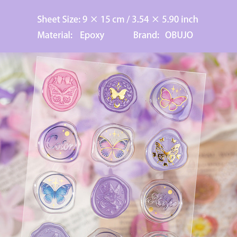 15 Pcs Epoxy Wax Seal Stickers GDHY
