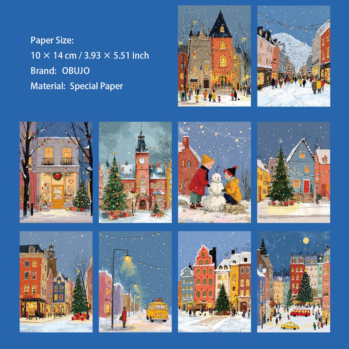 20 Pcs Christmas Night Journal Paper SDZY