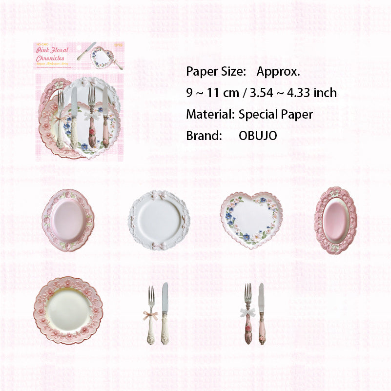 20 Pcs Tableware Themed PET Stickers WTBX