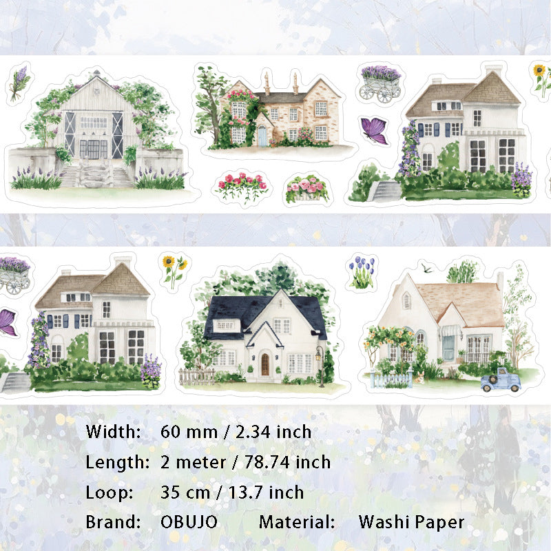 1 Roll Village House Washi Stickers Tape MDCG