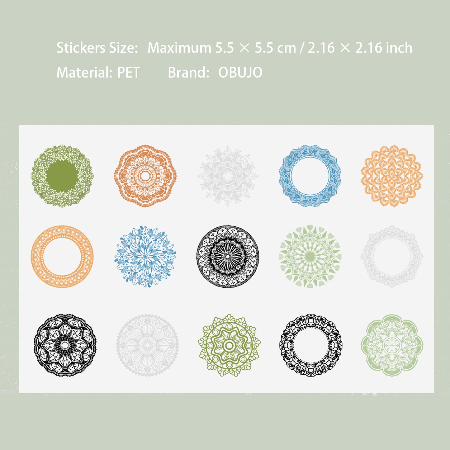 15 Pcs Fantasy PET Stickers GDFX