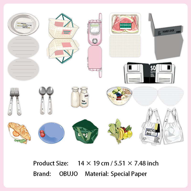 15 Pcs Convenience Store Themed Journal Paper ZMBLD