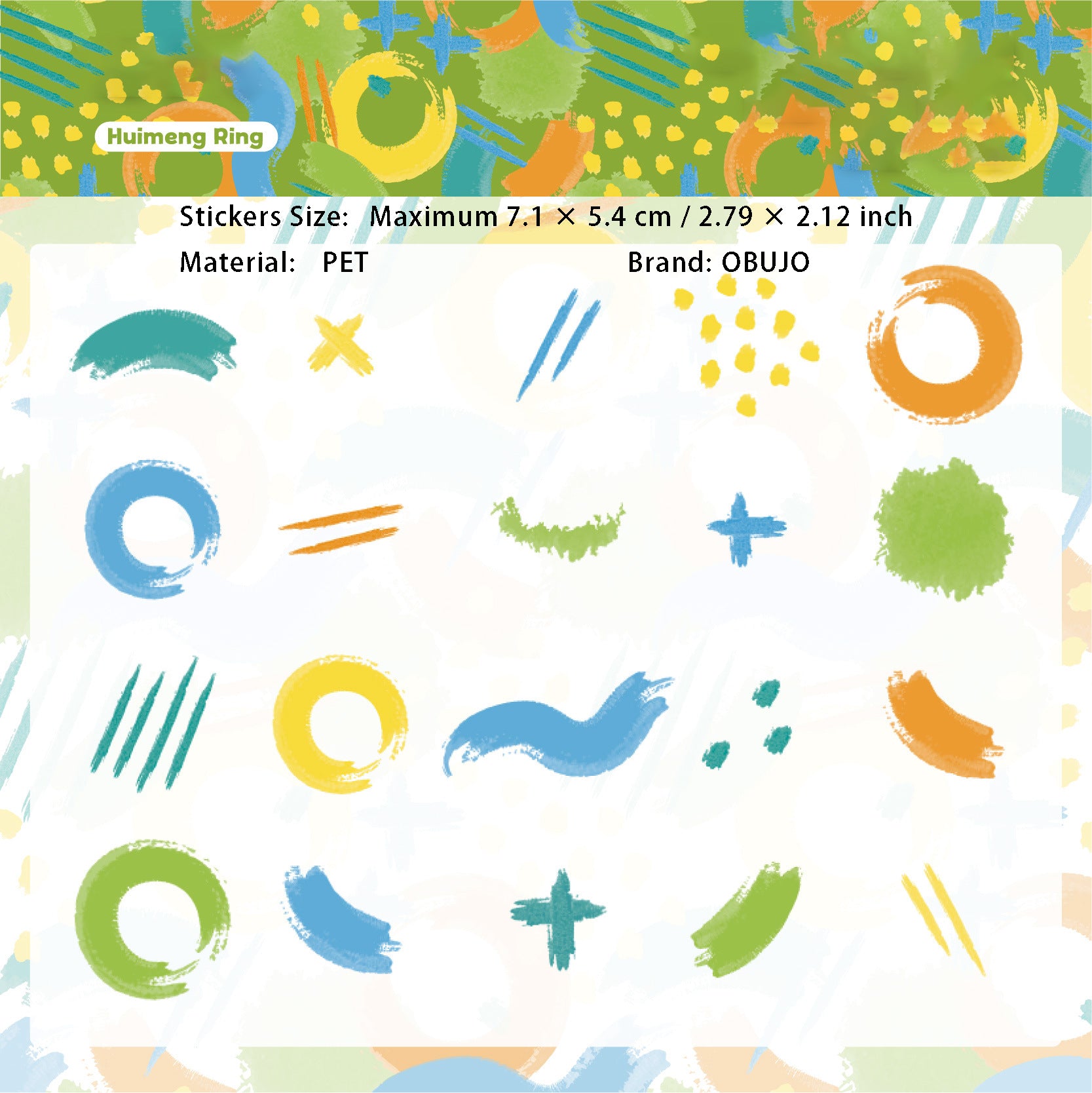 20 Pcs Paint Theme PET Stickers YSYXL