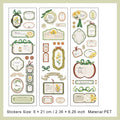 6 Pcs Vintage PET Stickers SJYD