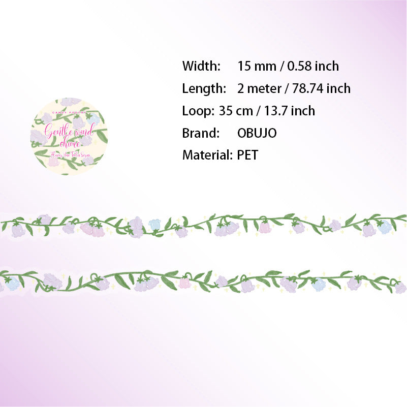 1 Roll Flowers PET Tape HTWY