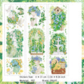 6 Pcs Garden Spring PET Stickers CGZX