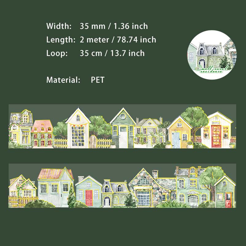 1 Roll House Town PET Tape XJXJ