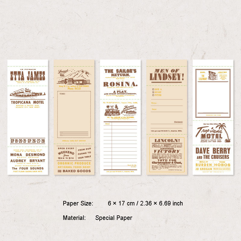 30 Pcs Pre-cut Vintage Notepad LLSRJ