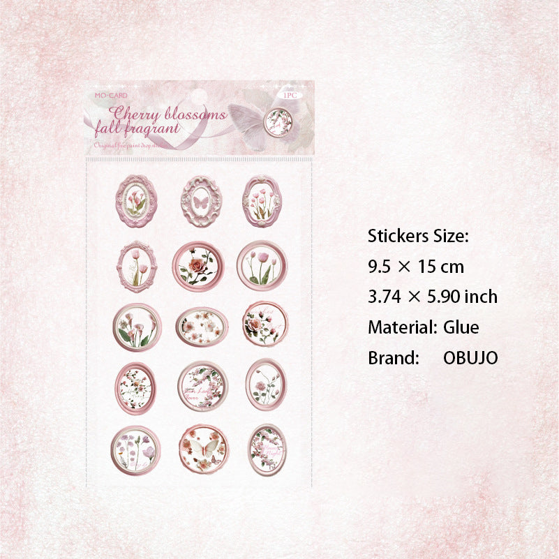 1 Sheet 3D Flowers Wax Seal Stickers HYXZ