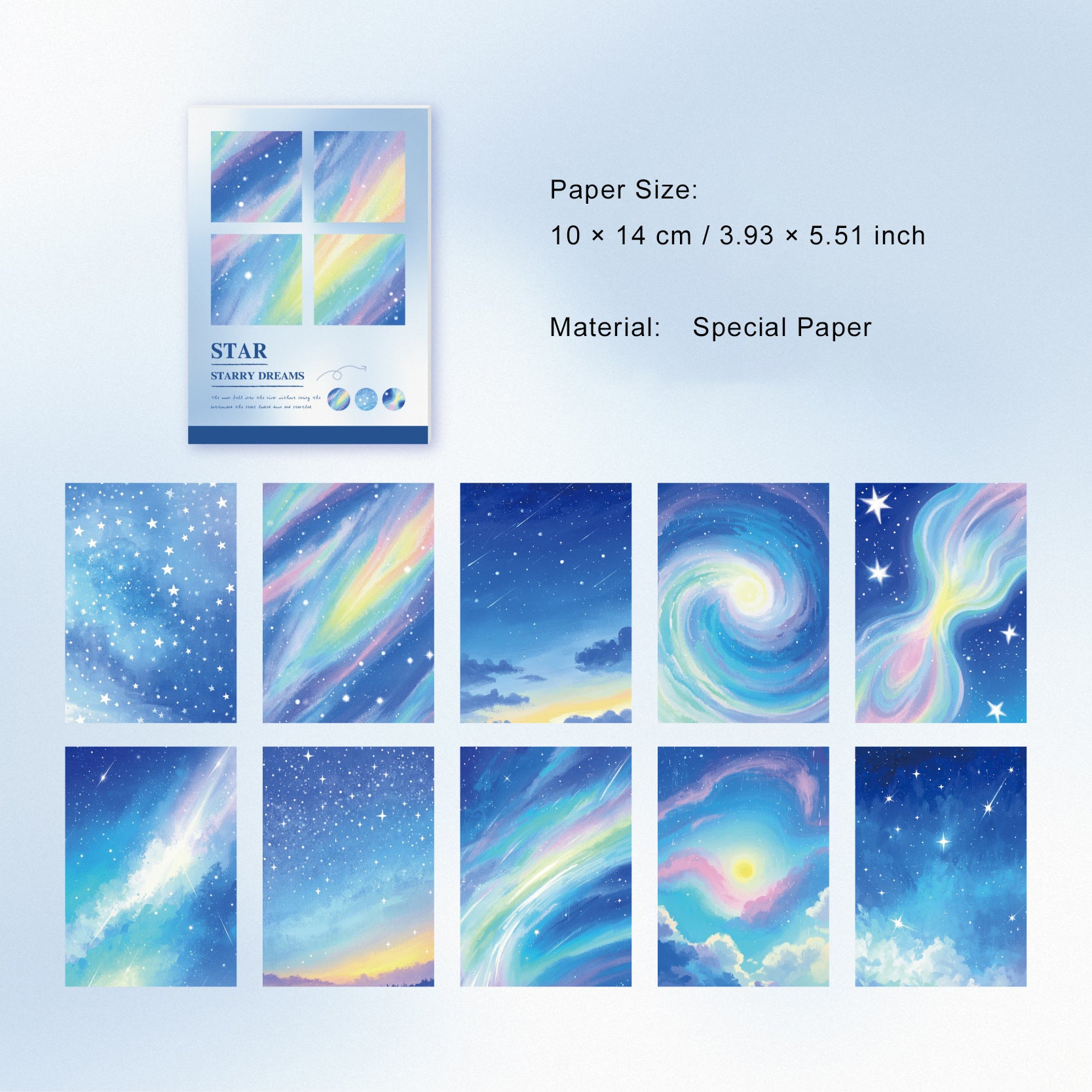 20 Pcs Oli Painting Landscape Scrapbook Paper XMFG