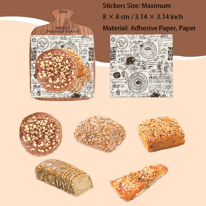 8 Pcs Baking Themed Stickers and Paper MXMBD